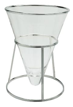 Glass champagne bucket in silver plated - Ercuis